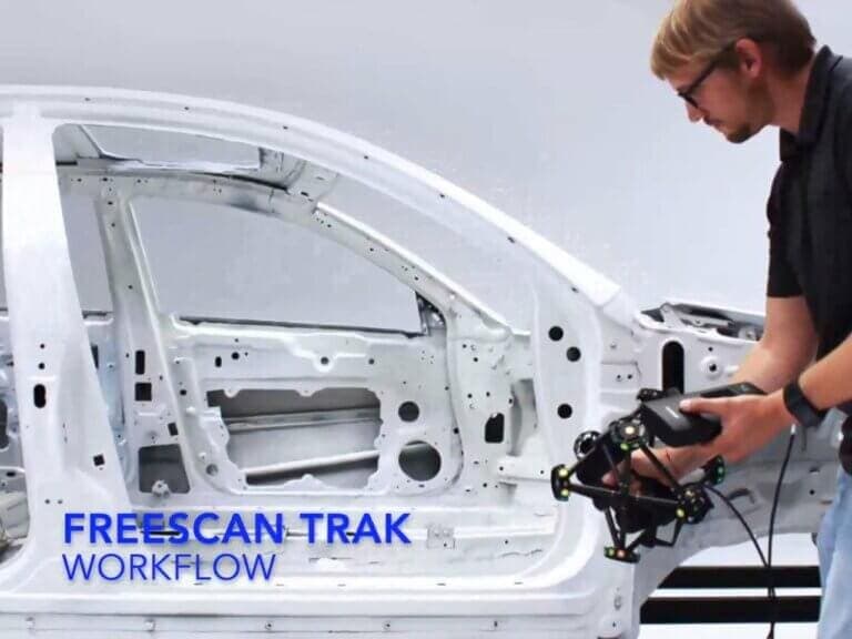 Velkoformátové metrologické 3D&nbsp;skenování s&nbsp;bezdrátovým řešením FreeScan Trek