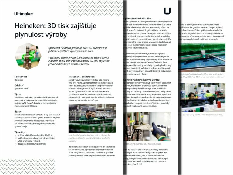 Heineken: 3D tisk zajišťuje plynulost výroby