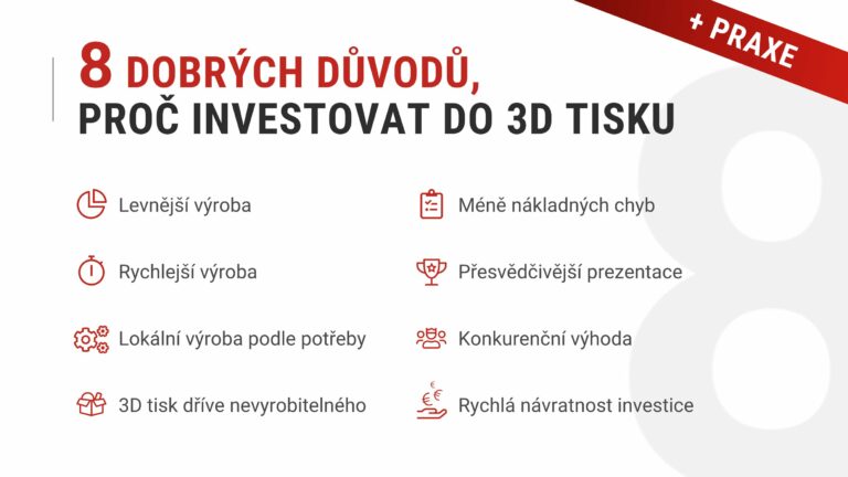 Video 8 důvodů, proč investovat do 3D tisku