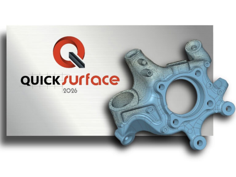 QUICKSURFACE 2026: od&nbsp;3D&nbsp;skenu k&nbsp;editovatelnému CAD modelu